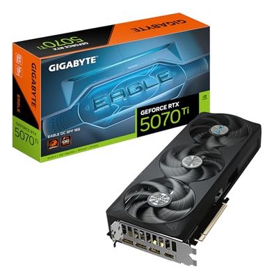 Gigabyte GeForce RTX 5070 Ti Eagle OC SFF 16G Carte Graphique - 16 Go GDDR7, 256 Bits, PCI-E 5.0, 2542 MHz Core Clock, 3 x DP 2.1a, 1 x HDMI 2.1b, NVIDIA DLSS 4, GV-N507TEAGLE OC-16GD