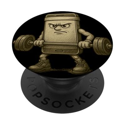 Impresionante disfraz de gimnasio para fanáticos de la tecnología y el deporte PopSockets PopGrip Adhesivo