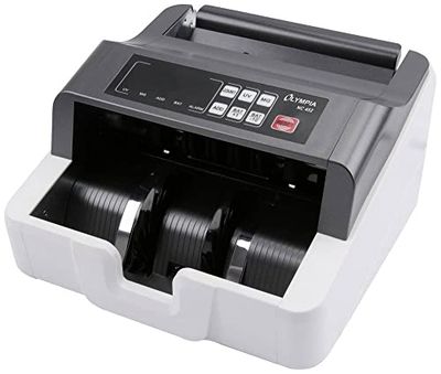 Olympia NC 452 - Contador de billetes con batería y comprobador de billetes falsos | contador de billetes con sensores UV MG | pantalla LCD | máquina de conteo para billetes y billetes