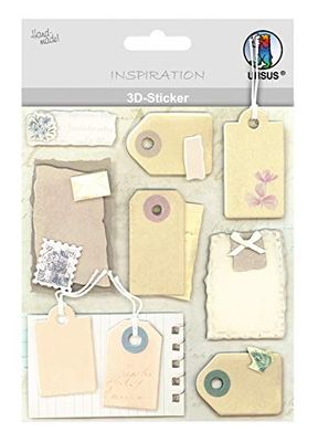 Ursus 56420021 3D Sticker Everyday Consisting of Multiple Levels High-Quality Materials Self-Adhesive for Embellishing Greeting Cards, Scrapbooking and Other Crafts One Size