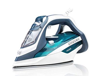 HAEGER Ultra Steam 2800 Stoomstrijkijzer met 2800 W, keramische sokkel, met anti-kalk- en zelfreinigingssystemen.