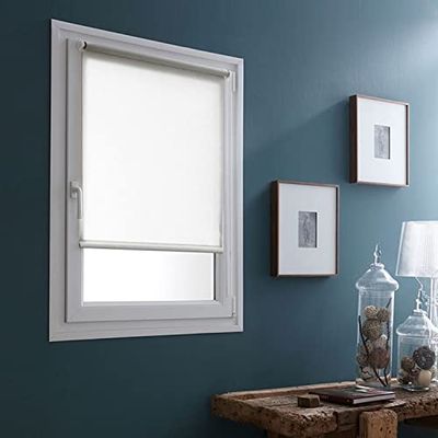 Madecostore Rolgordijn, lichtdoorlatend, parelwit, 55 x 170 cm (l x b x h), 52 cm
