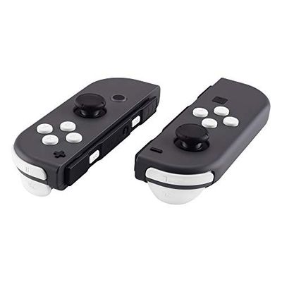 eXtremeRate Botones para Nintendo Switch y OLED Versión, Teclas de ABXY Dirección SR SL L R ZR ZL Gatillos, Resorte de Reemplazo para Joycons - No Incluye Carcasa, Blanco