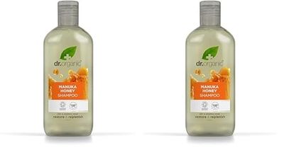 Dr Organic Manuka Honey Shampoo, Restoring, Dry Hair, Natural, Vegetarian, Cruelty-Free, Paraben & SLS-Free, Recyclable & Recycled Ocean Bound Plastic, Certified Organic, 265ml, Packaging may vary