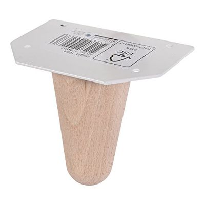 Fetim Table Leg Wood Natural Beech Modern 10 cm, 10cm