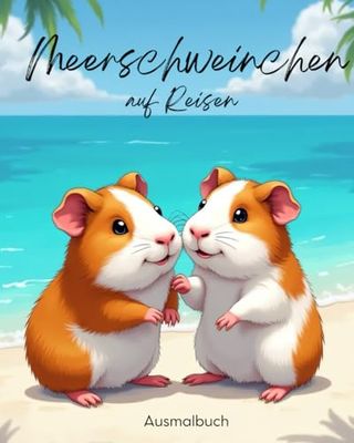 Meerschweinchen auf Reisen: Dein Ausmalbuch zum kreativ werden
