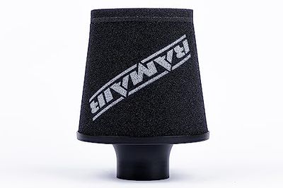 Ramair Large Foam Filter Aluminium Base 90mm OD Black with Silicone Coupler