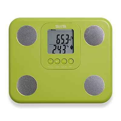 TANITA BC-730 Moniteur de Composition Corporelle Léger et Compact à Balayage Interne Affichage Facile à Lire 9 Mesures Vert