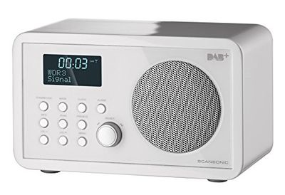 Scansonic Radio DA200 DAB+/FM (4 Watt RMS, AUX-IN), bianco