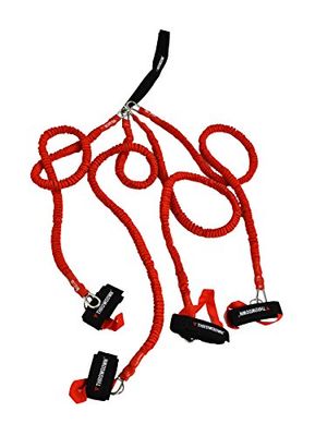 Throw Down Adulti Resistance Training Double Barrel Resistenza Elastici, Rosso, Taglia Unica