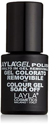 Layla Cosmetics Milano Vernis à Ongles Semi Permanent Soak Off Gel Polish Black 10 ml