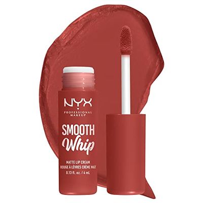 NYX Professional Makeup Rossetto Liquido, Tinta Labbra Matte, Tonalità Ultra-Vibranti, Con Burro di Karité e Burro di Cacao, Smooth Whip, Tonalità: Teddy Fluff