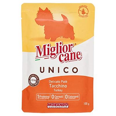 Migliorcane Unico paté Turkey - Dog Food - Wet Single Serve - 100g