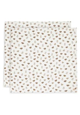 Jollein Miffy and Friends Lot de 2 langes en mousseline 100% coton pour bébé 115 x 115 cm Certifié Oeko-Tex