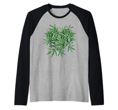 Un cuore per piante, cuore, canapa, foglia di canapa, uomo, donna Maglia con Maniche Raglan