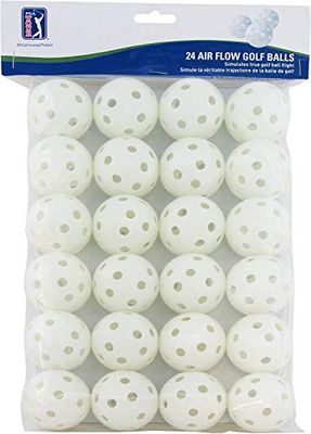 PGA TOUR 24 Air Flow Practice Golf Balls - White