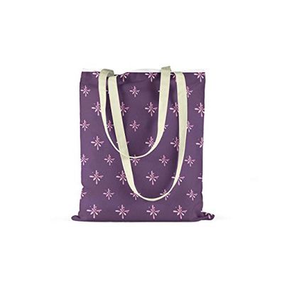 Bonamaison Printed Tote Bag, Reusable Grocery Bag, Shopping Bag, Machine Washable, Foldable, Canvas Cloth Bag with Handles, 48x55 Cm