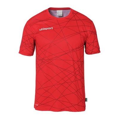 uhlsport Prediction - Maglietta Sportiva a Maniche Corte, per Portiere e Giocatori, per Bambini e Adulti