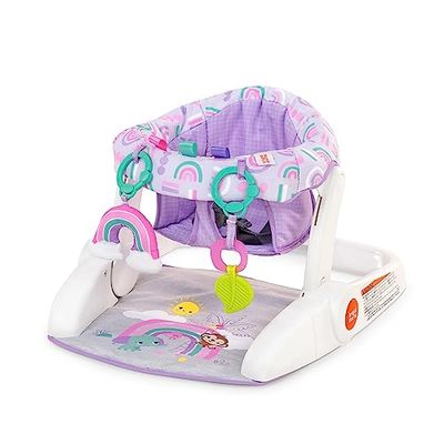 Bright Starts Asiento de aprendizaje con 2 posiciones para bebés con juguetes, unisex, 4-12 meses, color morado paraíso