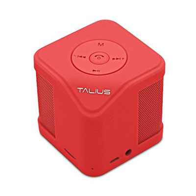 Talius Cube - Altavoz Bluetooth 3.0, Tarjeta SD, Entrada AUX, FM, Manos Libres, Color Negro