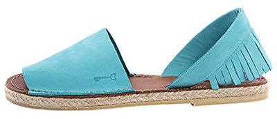 TITI COUTURE Sandálias clássicas com plataforma plana para mulher, Azul azul azul