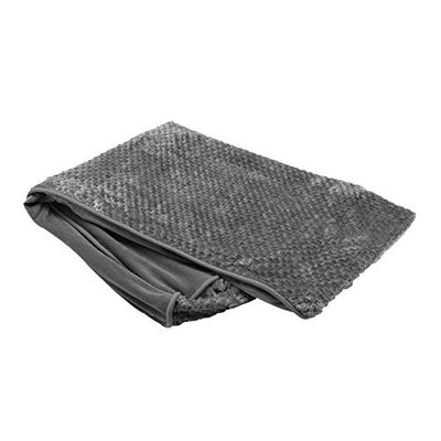 FurHaven Minky - Fodera di ricambio per materasso per lettino per cani, in peluche e velluto, colore grigio, gigante (XXXL)