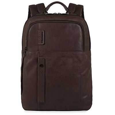 PIQUADRO Pulse Zaino porta PC, Pelle, Testa di Moro, 15.6"