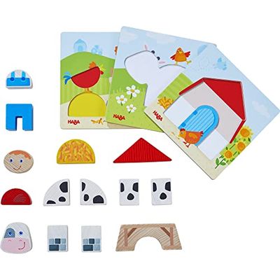 HABA - Jouet en Bois PEFC - Jeu de classement Petite Ferme - 18 Mois et Plus - 306488