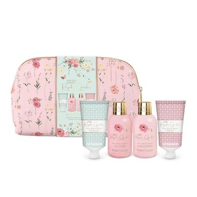 Baylis & Harding Royale Garden Rose, Poppy & Vanilla Luxury Wash Bag Gift Set (Pack of 1) - Vegan Friendly