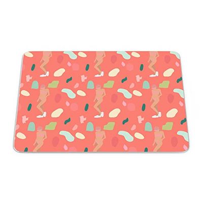 Bonamaison, Muismat, rechthoekig, digitaal bedrukt, antislip onderkant, voor kantoor en thuis, afmetingen: 22 x 18 cm