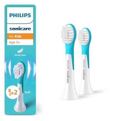 Philips Sonicare for Kids - têtes de brosse à dents de rechange d'origine pour enfants à partir de 3 ans, lot de 2, HX6032/90