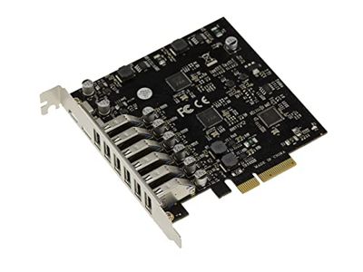 KALEA-INFORMATIQUE 8-portowa karta kontrolera USB 3.1 PCIe 10G: 6 typu A i 2 typu C, z przepustowością 20 Gb/s - Zasilanie 1A lub 3A przez port USB3.1