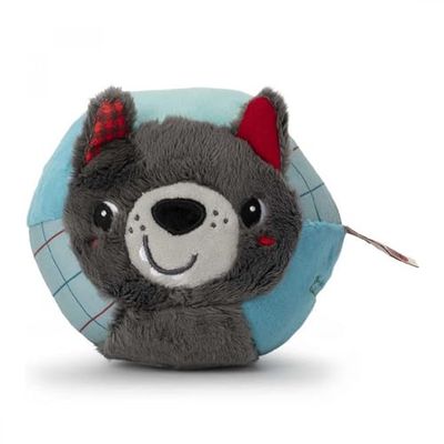 Lilliputiens - Pelota Lobo - Pelota de Actividades de Tela para bebés y niños pequeños - Estimulación sensorial con Sonidos y Texturas - Juego de Despertar - Lavable en Lavadora - Desde 6 Meses