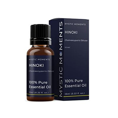 Mystic Moments | Olio Essenziale hinoki 10 ml - Olio Puro e Naturale per diffusori, aromaterapia e Massaggio miscele Senza OGM Vegano