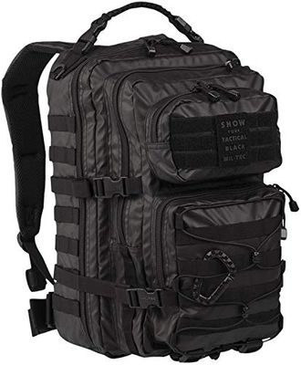 Mil-Tec Miltec Sac À Dos Us Assault Pack Grande Tactical Black, a Unisex, Noir, Taille Unique