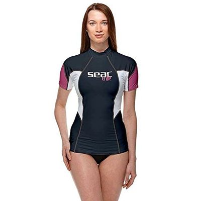 Seac RAA Short Evo Rashguard met Korte Mouwen voor Dames; UV Zwem- en Snorkeltop