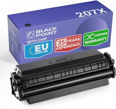 BLACK POINT Cartouche de Toner pour HP W2210X (HP 207X) avec Puce - Noir - pour HP Color Laserjet Pro: MFP M282nw MFP M283fdn MFP M283fdw M255dw M255nw - Certifié TÜV