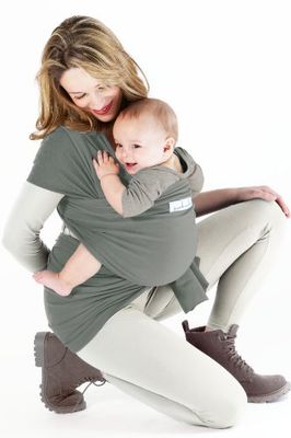 Je Porte Mon Bebe - Bandolera, color antracita y oliva