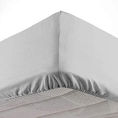 douceur d'intérieur Oscar Hoeslaken, 90 x 190 cm, lichtgrijs, microvezel, effen