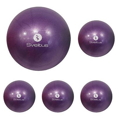 Sveltus Balón pedagógico Educativo, Unisex Adulto, Morado, 25 cm (Paquete de 5)