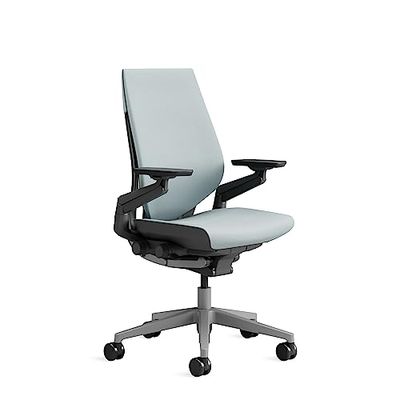 Steelcase Gesture, silla de oficina ergonómica con brazos 360 grados y sujeción lumbar regulable Nube tormenta