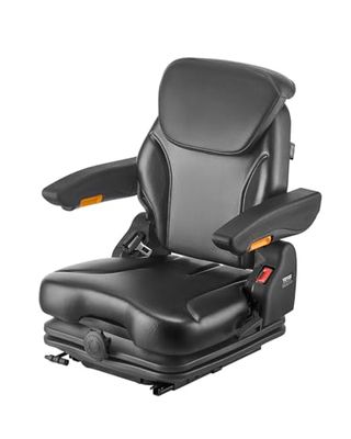 VEVOR Siège de Chariot Élévateur Universel, 54x60x67 cm, Siège de Tracteur de Suspension avec Dossier Réglable, Accoudoir, Appui-tête, Ceinture de Sécurité, Micro-interrupteur, pour Chargeur, Tondeuse