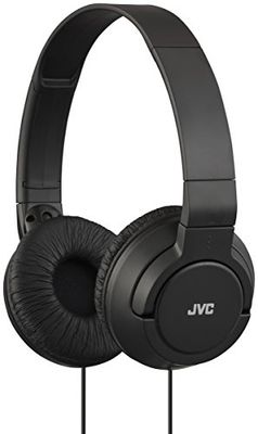 JVC hopfällbara lätta kraftfulla bas-over-ear-hörlurar – svarta