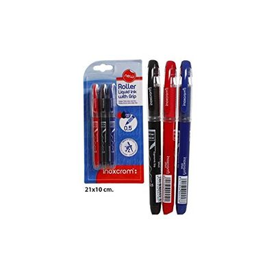 Inoxcrom - Balpen assortiment 0,5 mm, 3 stuks