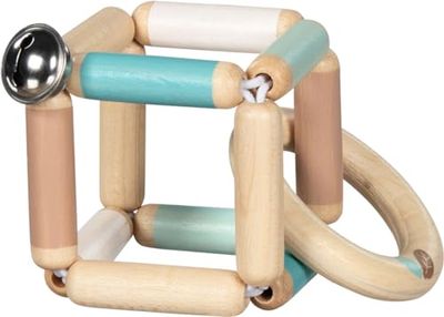 Hochet dé flexible bleu