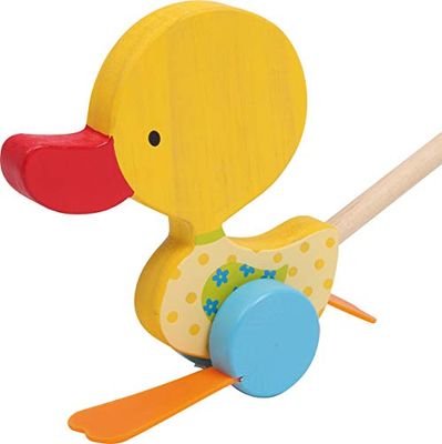 small foot Pushing animal waddle duck in legno, girello per i primi passi, a partire dai 18 mesi, 3357