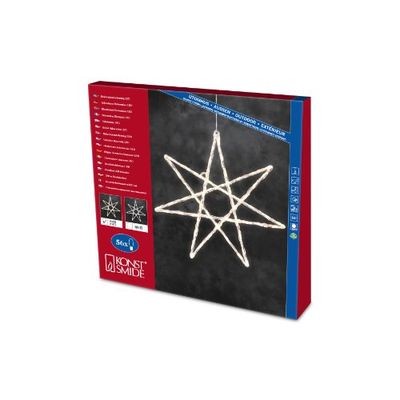 Konstsmide 4461-103 Étoile Acrylique 56 LED Blanc Chaud + Câble Transparent 24 V
