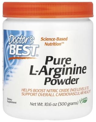 Doctor's Best - Poudre Pure de L-Arginine | Soutien Énergétique et Circulatoire - 300g