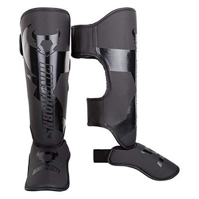 Ringhorns Charger Caneleiras de boxe, unissexo para adulto, preto/preto, XL