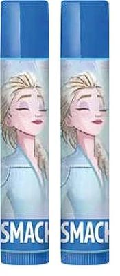 Lip Smacker Disney's Frozen Collection, Lip Balm for Kids Inspired By Elsa, Northern Blue Raspberry Flavour, Single Balm (Pack of 2)